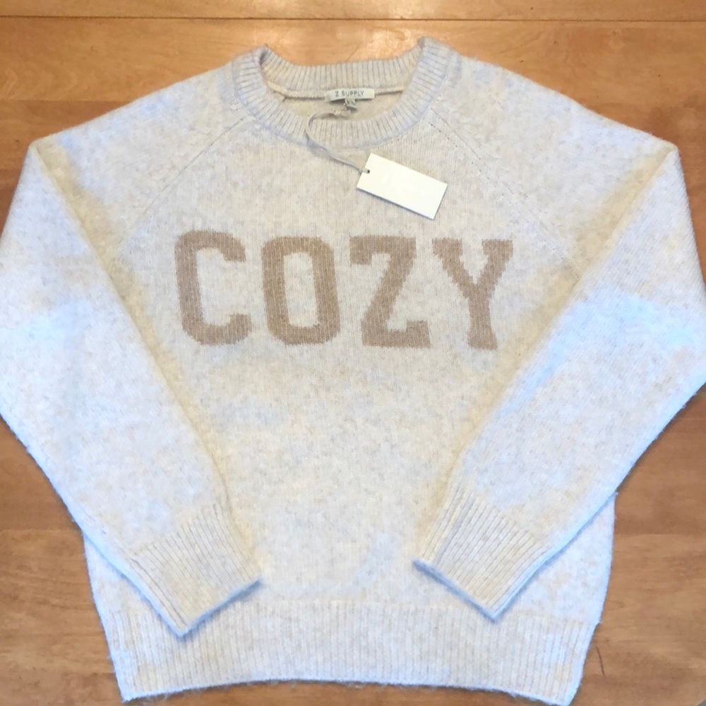 NWT. Super COZY Sweater. Beautiful.  Quality knit. Soft material, neutral colors